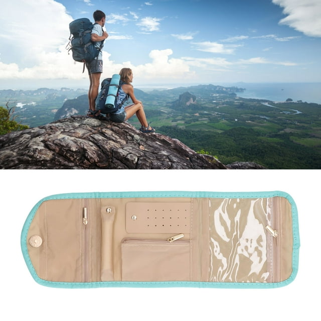 Estuche De Viaje Para Joyas, Regalo De Poliéster Y Algodón, Organizador De Joyas De Viaje Plegable Que Evita Que Se Entrelacen, Suficiente Espacio Para Collares Y Pendientes