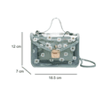 thumbnail image 5 of 2 En 1 Bolsa De Hombro Transparente  Tote Para Mujeres VERDE, 5 of 5