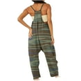 thumbnail image 4 of Jumpsuits for Women Casual Printing Camouflage Sleeveless Round Neck Pants for Women Fashion Loose Fit Daily Vest Sling Lightweight Party Vacation Beach Jumpsuit with Pocket（Army Green,M）, 4 of 5