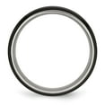thumbnail image 4 of Auriga Fine Jewelry Titanium Beveled Edge 6mm Black IP-plated Satin/Band for Men Size 6, 4 of 6