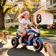 thumbnail image 2 of HNH 12V Ride on Motorcycle for Kids, 3 Wheels Battery Powered Motorcycle Toy with Remote Control, Bluetooth, Music, Light, 2 of 9