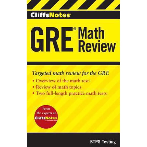 Pre-Owned Cliffsnotes GRE Math Review (Paperback) 1118356241 9781118356241