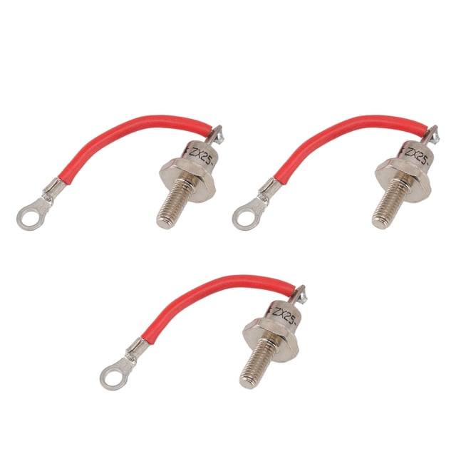 3 piezas 25A ZX25 12 diodo generador diésel pequeño rectificador portátil accesorios de repuesto de diodo línea roja positiva
