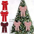 thumbnail image 4 of MYG 2PCS Christmas Bows Xmas Tree Ornaments Decoration For Garden Presents Box Party, 4 of 7