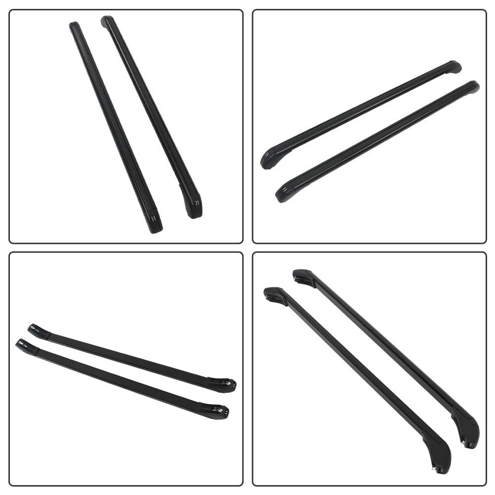 Labwork Universal 43.3in Aluminum Roof Luggage Rack Cross Bar Carrier Adjustable Window Frame - 110cm