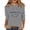 Grey, variant on Conairie 4th of July Shirt Women Loose Long Sleeve Crew Neck Patriotic T Shirts American Falg Print Basic Work Tee Vacation Clothes Pink M