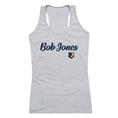 W Republic 557-502-HGY-03 Bob Jones University Bruins Script Tank Top  Heather Grey - Large