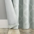 thumbnail image 5 of Sun Zero Tikal Woven Ogee 100% Blackout Grommet Curtain Panel, 25"W X 84"L, Light Blue, 5 of 8