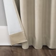 thumbnail image 6 of Sun Zero Amherst Velvet Noise Reducing Thermal Extreme 100% Blackout Back Tab/Rod Pocket Curtain Panel, Ecru, 50"W x 84"L (1 Panel), 6 of 10