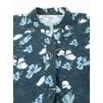 thumbnail image 4 of Moomaya Printed Mandarin Collar Rayon Tops For Women, Elbow Sleeve Casual Tunic Top, 4 of 9