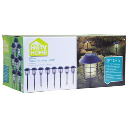 UPC 012109100550 product image for HGTV Home Solar LED Pathway Lights, 8 Piece Set - NEW | upcitemdb.com
