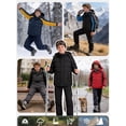 thumbnail image 4 of Wantdo Boy's Winter Coat Padded Puffer Jacket Windproof Winter Jacket Pure Black 18/20, 4 of 8