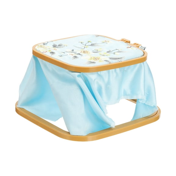 Uxcell 7.1" x 6.7" Square Embroidery Hoop Stand, Adjustable ABS Plastic Cross Stitch Stand Hands-Free 2-Tier Embroidery Hoop Holder Punch Needle Frame for Sewing Arts Needlework, Khaki