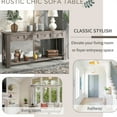 thumbnail image 6 of Console Table, Entryway Table with Storage Drawers and Bottom Shelf, Classic Accent Sofa Table, Console Tables with Solid Wood Frame and Legs for Entryway Bed Room Living Room Apartment,Gray Wash, 6 of 9