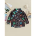 thumbnail image 2 of Meihuid Kids Boys Shirts Western Style Print Long Sleeve Toddler Clothes Tops, 2 of 9