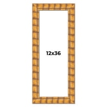 12x36 Frame Beige Real Wood Picture Frame Width 3 inches | Interior Frame Depth 0.5 inches |