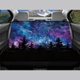 thumbnail image 3 of FUIALDOLG Rear Bench Car Seat Covers with Galaxy Forest Print, Elastic Bottom Dustproof Stretch Covers, 2 Pack for Sedan Auto Interior, 3 of 4