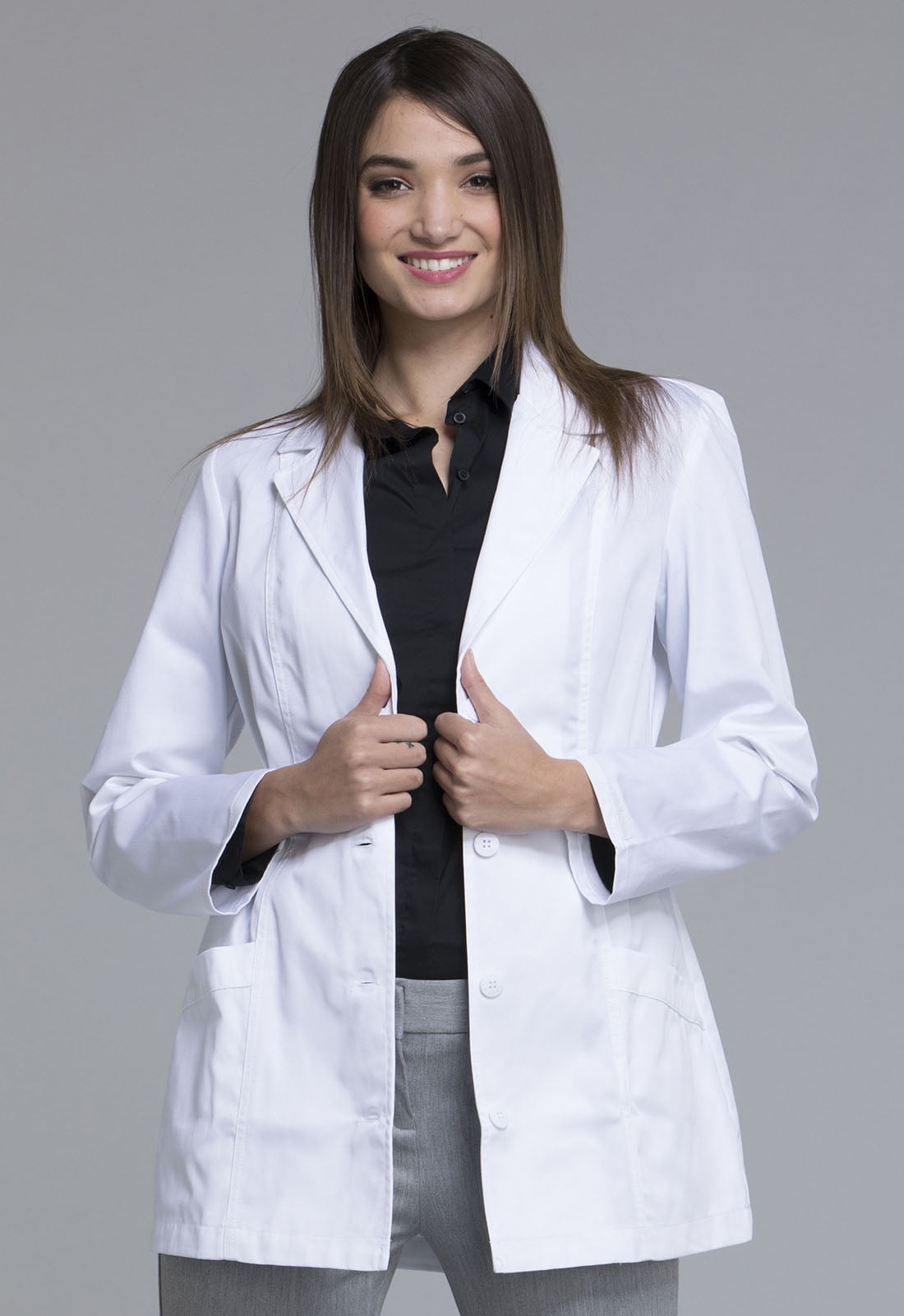 plus size white lab coat