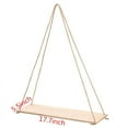 thumbnail image 2 of Wall Hanging Shelves Wood Plant Floating Shelf Rope Floating Plant Stand with Hook for Living Room Bedroom, 2 of 7