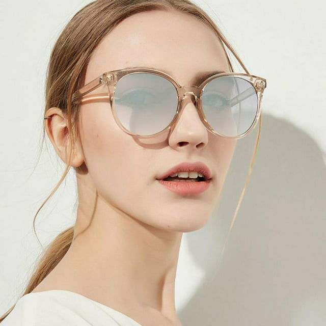 Retro Round Transparent Frame Sunglasses Women Men Brand Designer Sun Glasses for Women Alloy Mirror Sunglasses Ray Ladies