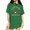 Green, variant on Women's Worn Faded Dark Vintage Poison Wild Herb Floral Skull Mushroom Graphic Short Sleeve T-Shirts Green Tops