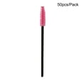 thumbnail image 3 of 50 piezas de cepillo de limpieza de pestañas, varitas de máscara de una sola vez, brochas de maquillaje, mano de obra, accesorios Pinceles de maquillaje y herramientas Cepillo rosa varilla negra Seitruly CE011521-01, 3 of 5