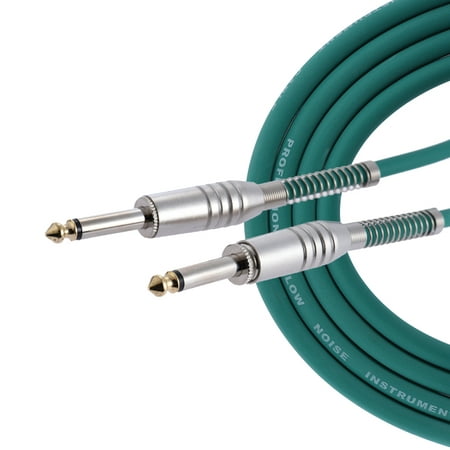 3 Meters/ 10 Feet Guitar Instrument Mono Cable Straight 1/4 Inch TS to Straight 1/4 Inch TS Male Plug PVC