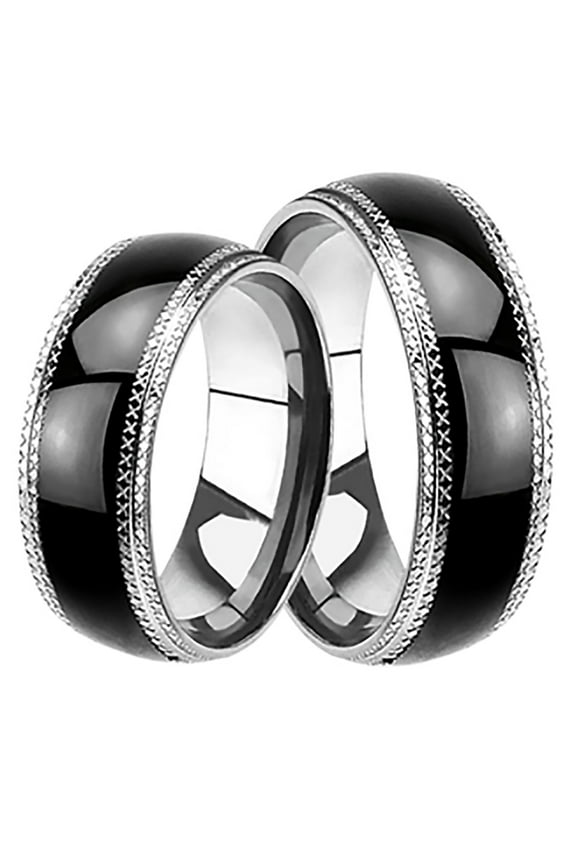 His and Hers Wedding Band Set Matching Wedding Rings for Him and Her (7/13)