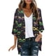 thumbnail image 1 of Camisetas de Manga Larga de Mujer Estilo Casual Impresión de Gasa 3/4 Manga Cardigan Top de Protección Solar para Primavera Verano, 1 of 5