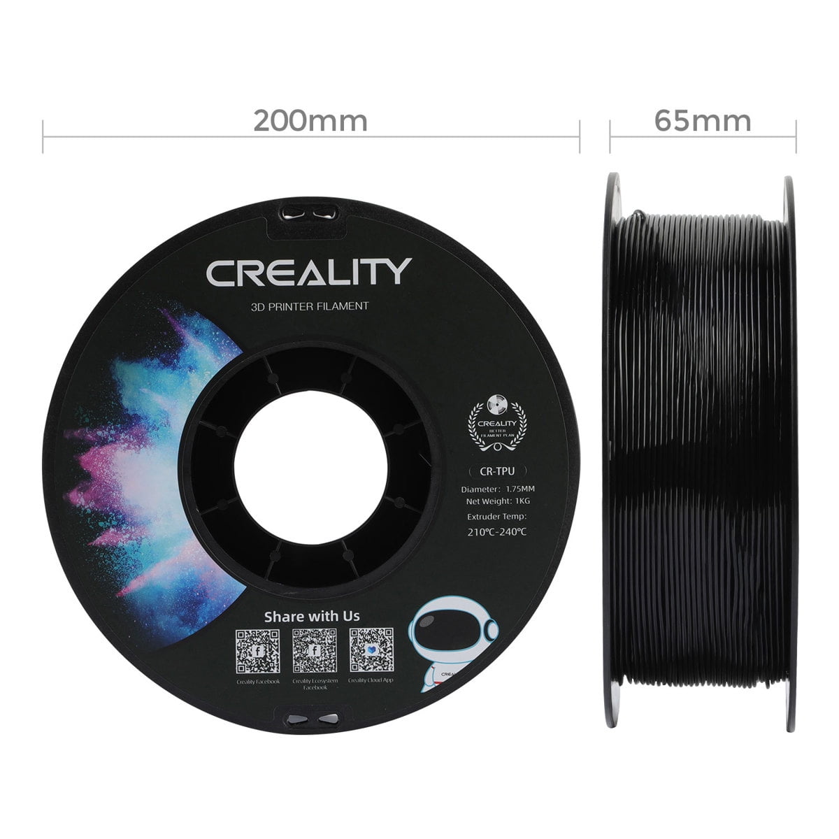 Creality 1.75mm CR-TPU Filament, Black