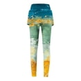 thumbnail image 4 of Puntoco Pantalones De Cintura Elástica Modernos Y Cómodos Para Mujer, Pantalones De Doble Capa Con Bolsillo Para Yoga, Amarillo M, 4 of 5