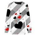 thumbnail image 4 of VBARHMQRT Chandail à Capuchon Graphique pour Femme Amoureux Vacances Col Rond Sans Capuche Pulls Imprimés, 4 of 4