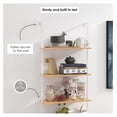 thumbnail image 5 of Industrial Wall-Mounted Ladder Shelf, 5-Tier Modern Bookshelf with Industrial Metal Frame, Bookcase Organize Plant Flower Display Stand for Kitchen, Living-Room, Bedroom, Office, 5 of 7