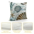 thumbnail image 4 of Creowell  Nautical Coastal Throw Pillow Covers Ocean Themed Beach Seashell Coral Starfish Pillows Case  Cushion Covers for Outdoor Sofa Home Decor White, 4 of 5