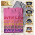 thumbnail image 2 of S4E Women's Love is Love Rainbow Gay Pride T-Shirt Medium Azalea Pink, 2 of 4
