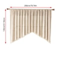 thumbnail image 4 of WeDecorBay Branch Embossed Sheer Valance Curtain, V Shaped Tassel Short Curtain, Rod Pocket Light Filtering Window Curtain for Kitchen Indoor Decor, 3 Sizes Available, 1 Panel, 4 of 9