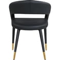 thumbnail image 3 of Meridian Furniture Destiny Black Vegan Leather Dining Chair, 3 of 7
