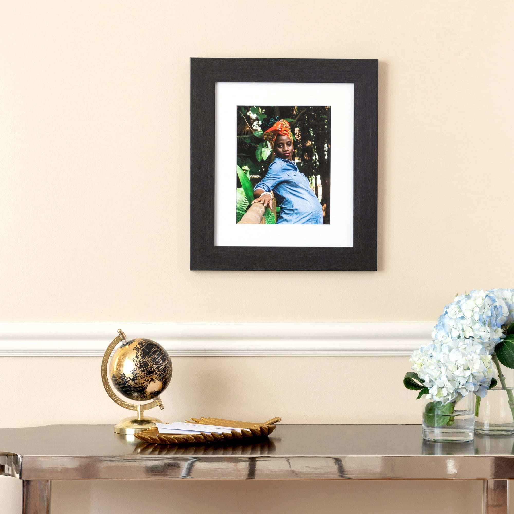 ArtToFrames 18x24 Inch Walnut Picture Frame, This Brown MDF Poster Frame is Great for Your Art or Photos, Comes with 060 Plexi Glass (3914)