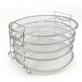 thumbnail image 4 of Bearachild Soporte para deshidratador de freidora de aire Reemplazo de drenaje de vegetales apilable extraíble de acero inoxidable para Foodi Herramientas y accesorios para hornear, 4 of 6