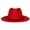Red, variant on Womens Classic Wide Brim Floppy Panama Hat Belt Buckle Wool Fedora Hat