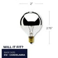 thumbnail image 7 of Bulbrite 861159 Pack Of (25) 40 Watt Dimmable G16.5 Candelabra (E12) Incandescent Bulbs -, 7 of 7