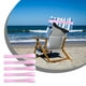 thumbnail image 1 of Tiras para toallas de silla de playa Pack de 5 | Bandas de cierre elásticas | Seguro toallas de baño, cojines | Colores variados: Rosa, Azul, Verde, Rojo, Negro | Tela duradera de 15,75 pulgadas, 1 of 8