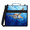 Blue, variant on Jiaoprinted Sea Turtle Zipper Binder, Swimming Ocean Turtle 3 D-Ring Binder, Multi-Pocket Expanding Organizer Bag with Handle and Shoulder Strap for Travel Work