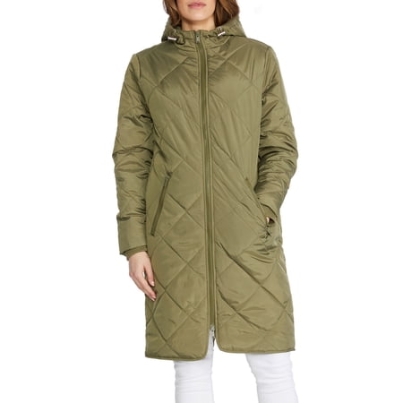 NVLT Women's Diamond Quilted Duster Jacket