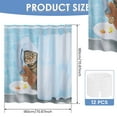 thumbnail image 6 of Funny Shower Curtain Cute Bathing Cat Shower Curtain Waterproof Polyester Fabric Washable Bathroom Decor Accessories for Home Apartment, 6 of 10