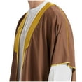 thumbnail image 3 of Olyvenn Men's Jubba Thobe Long Sleeve Muslim Saudi Arabia Pakistan Islam Prayer Abaya Kaftan Dubai Arabic Long Dress Thawb Dishdasha Coffee 8, 3 of 5