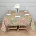 thumbnail image 3 of Pioneer Flower Floral Print Pattern Square Tablecloth, Waterproof Wipeable Spillproof Washable Table Cover for Home Kitchen Party Decor, 42"x42", 3 of 6