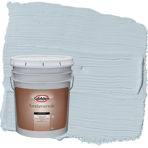Glidden Fundamentals Keepsakes / Blue Satin Exterior Paint, 5 Gallon