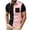 Rose, variante sur Polo à Fermeture Éclair pour Hommes, T-Shirts Décontractés à Manches Courtes, Chemises de Golf à Blocs de Couleur avec Poche Poitrine