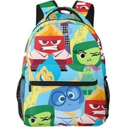 WAMLMART Canvas Casual Backpacks Anime Inside Out Backpack Lightweight Funny Daypack Travel Bags Gym Daypack